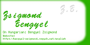 zsigmond bengyel business card